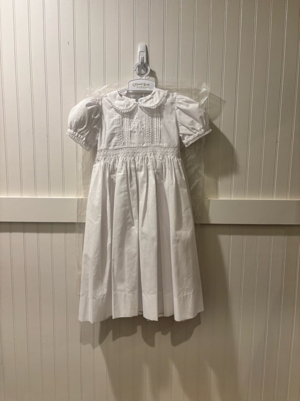 Feltman Brothers White Embroidered “Flower Girl Dress” NWT
